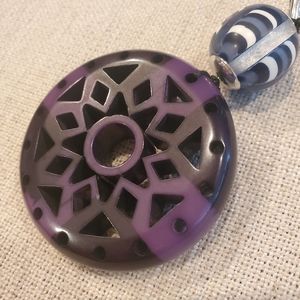 Chico's statement pendant purple and black